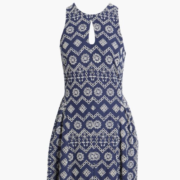 Soraia Cotton Eyelet embroidered Midi Dress - Picture 7 of 14